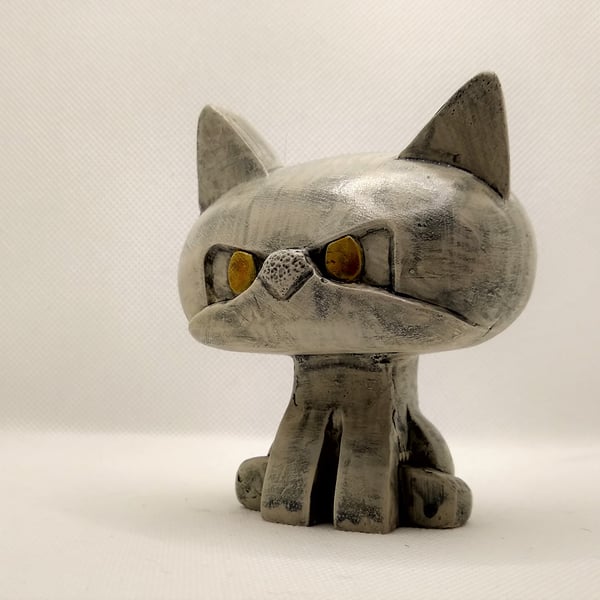 George the Cat Poly Stone Sculpture 