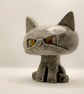 George the Cat Poly Stone Sculpture 