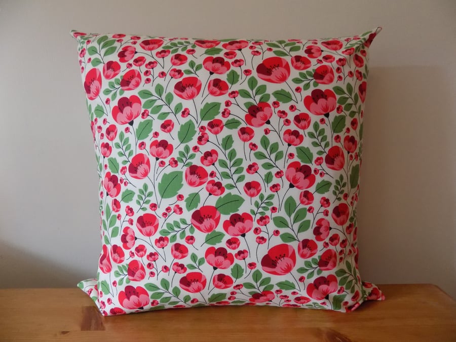 'Poppies' Floral Cushion Cover