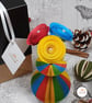 Rainbow Mini vase with Paper Rose Flowers - Image 4