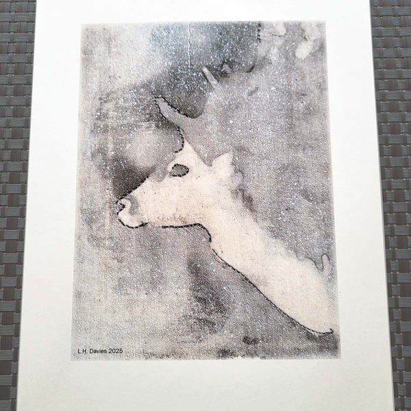 Mixed Media Art Print - 'Stag' Limited Edition