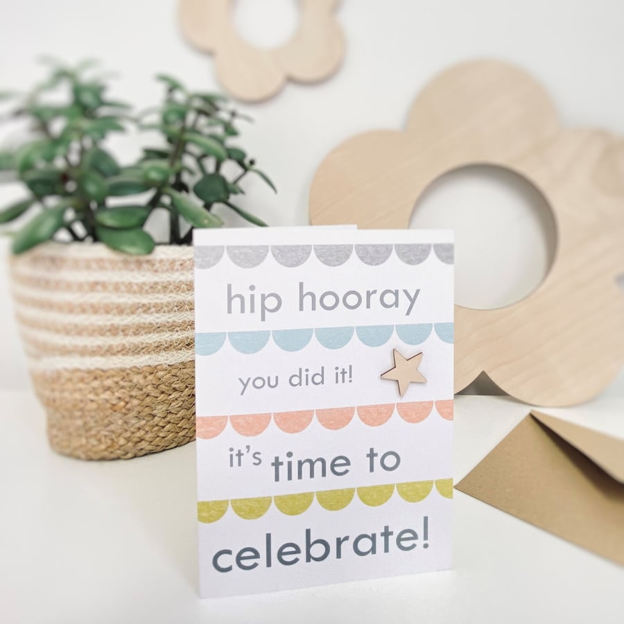 Congratulations Card - Handmade Card - Greetings Card - Hip Hooray - Celebration
