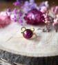 Gold Stainless Steel Hypoallergenic Adjustable Pink and Sparkly Ring - Image 2