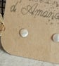 Brushed sterling silver round stud earrings; minimal everyday studs