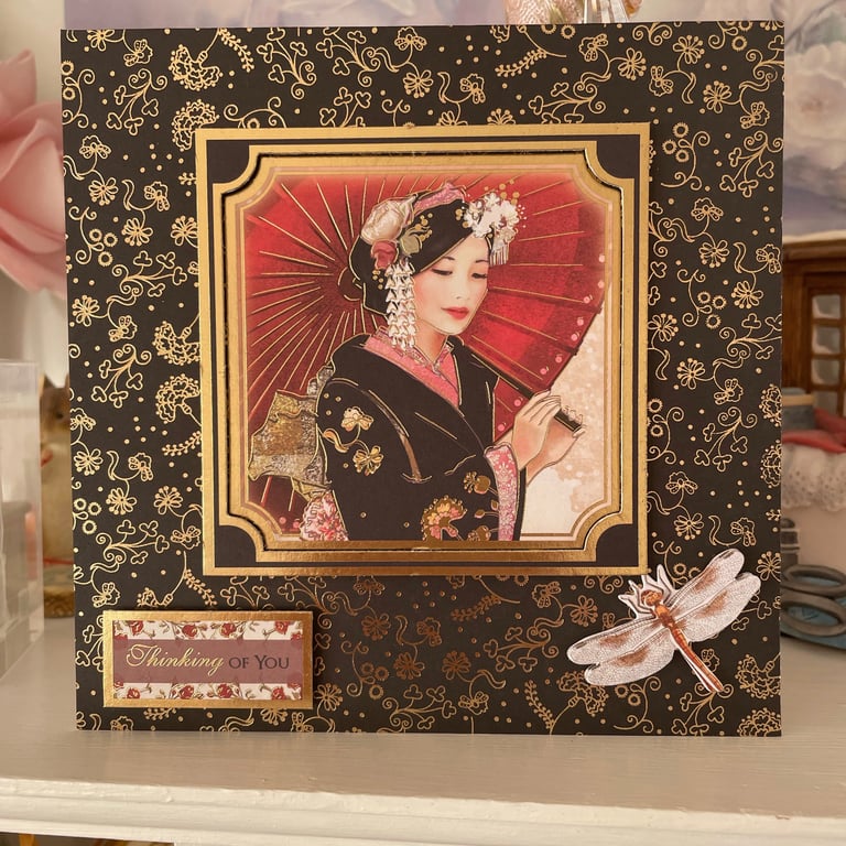Greeting Card - Thinking of You Oriental by Carolee Crafts - C61