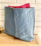 Upcycled Quilted Denim Tote Bag, Analogue Bag - Image 2