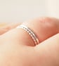 Stacking Rings Double Set, Two Textured Silver Band Rings - Image 1