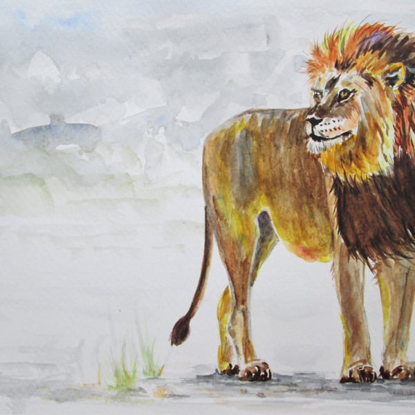 Lion original painting