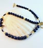Lapis Lazuli Necklace With Swarovski Crystals - Handmade In Devon - Image 4