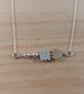 Sterling Silver and Brass Pac Man Inspired Necklace