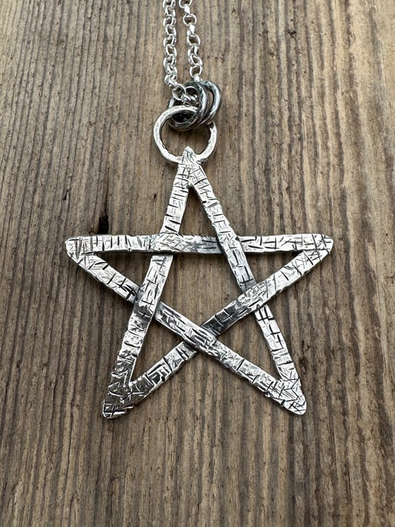 Large Silver Pentagram Pendant