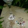 Oval Melon Wine Glass Charms Set of 6 WG2