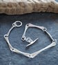 Silver Hallmarked Forged Link Bracelet - Image 2