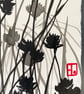 Botanical art, Chive Flowers, shadow painting, original, handmade, signed - Image 7