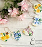 Handmade Floral Wooden Heart Bunting Garland. Emma Bridgewater Wildflowers - Image 1