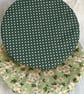 Reusable bowl covers - set of three. Roses and spots - Image 3