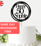 50th Birthday Cake Topper, Happy 50th Birthday Cake Topper, Custom Cake Topper