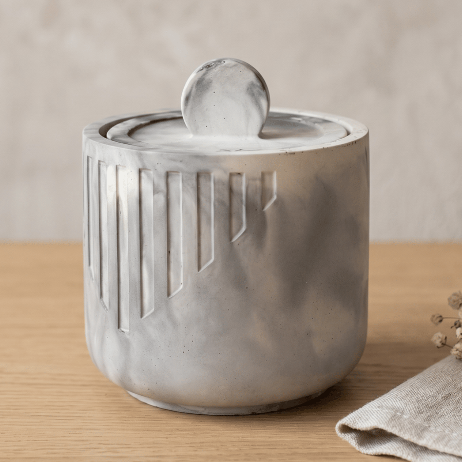 Grey Storm Triangular Imprinted Lidded Keepsake or Jewellery Box 
