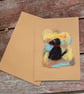 Black labrador dog card, birthday card, thank you card, get well card