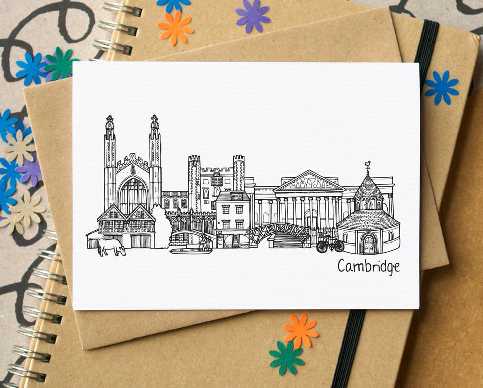 Cambridge Skyline Greetings Card