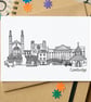 Cambridge Skyline Greetings Card - Image 1