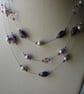 PURPLE, PINK, LILAC AND GREY MULTI STRAND NECKLACE.  798 - Image 2