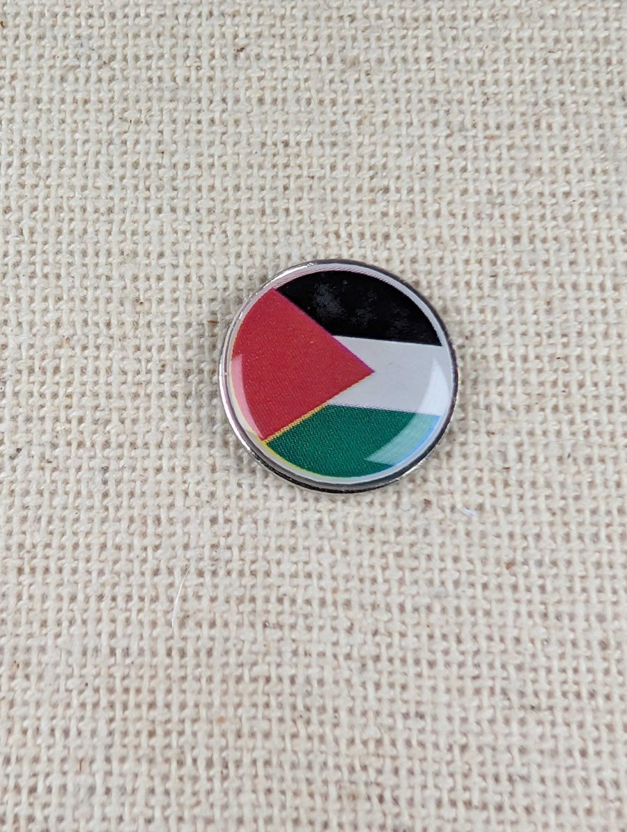 Palestine Flag Badge - Large Resin Topped Pin Badge - Palestinian Flag Pin