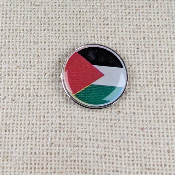 Palestine Flag Badge - Large Resin Topped Pin Badge - Palestinian Flag Pin