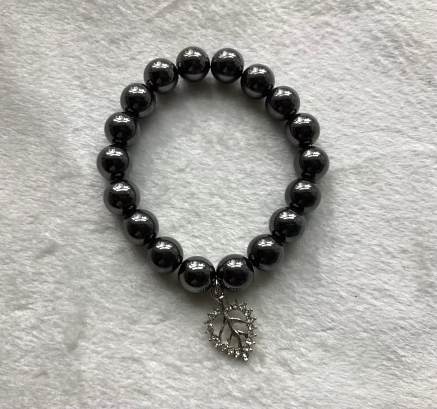 Hematite stretch bracelet