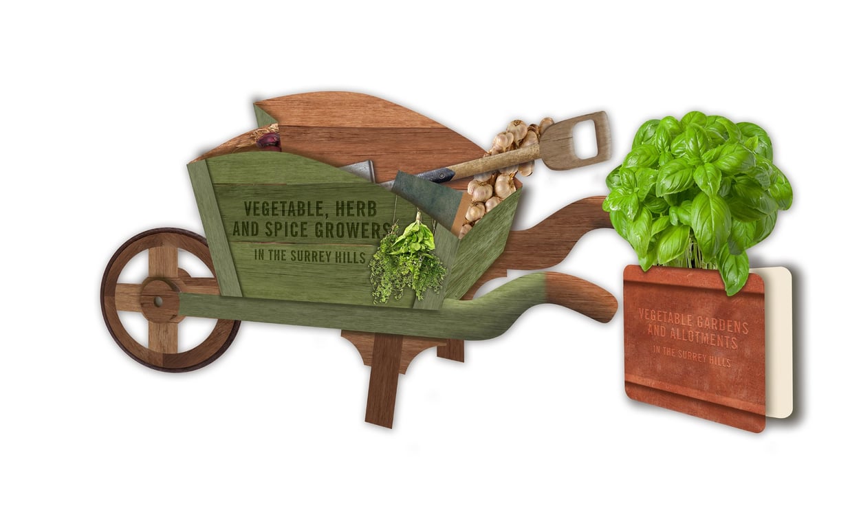 Gardeners Wheelbarrow 3D sports greeting card
