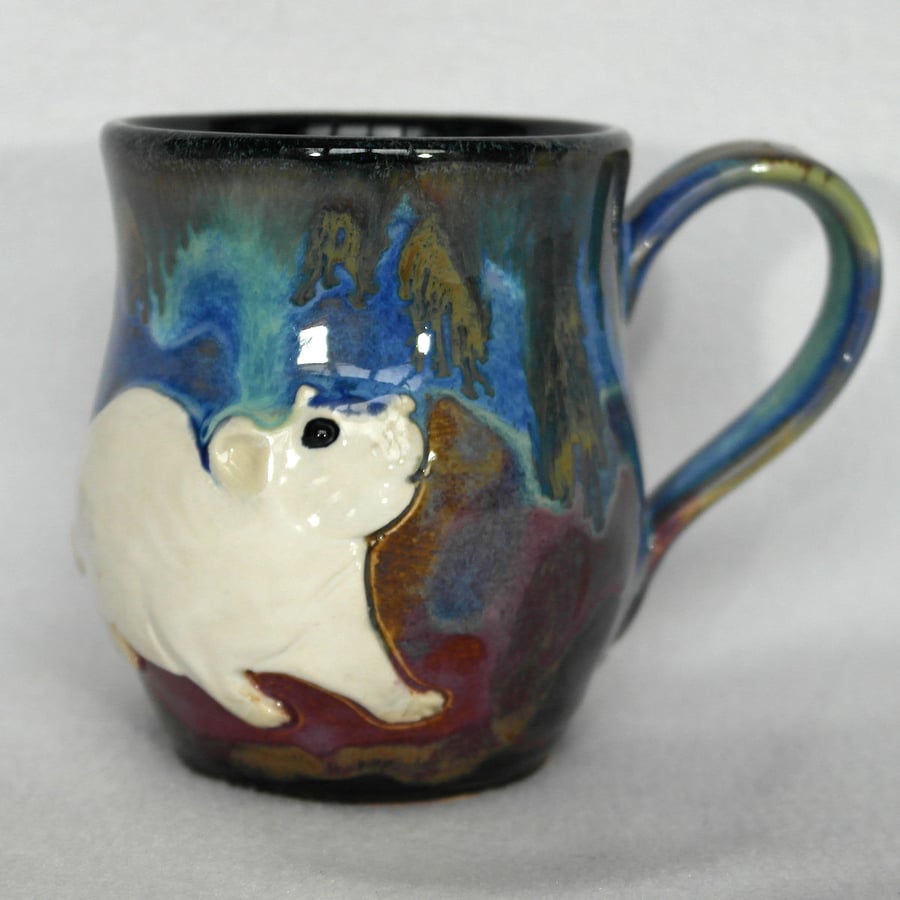 18-307 Pet Rat Ratty Mug with Drippy Glaze - CLEARANCE PRICE