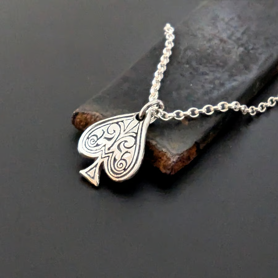 Sterling Silver Ace of Spades pendant