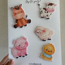 Farm Themed Birthday Cake Accessory Pack