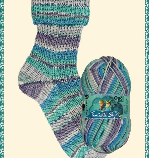 6 ply - Brilliant Starfall 11221 - Fantastic Sky - SUPERWASH - 150g Sock Yarn - 