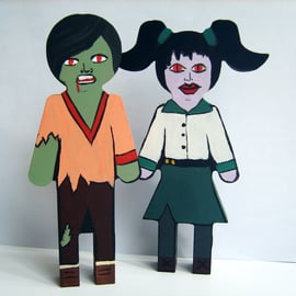 Hand-painted Demonic Themed MDF Figures