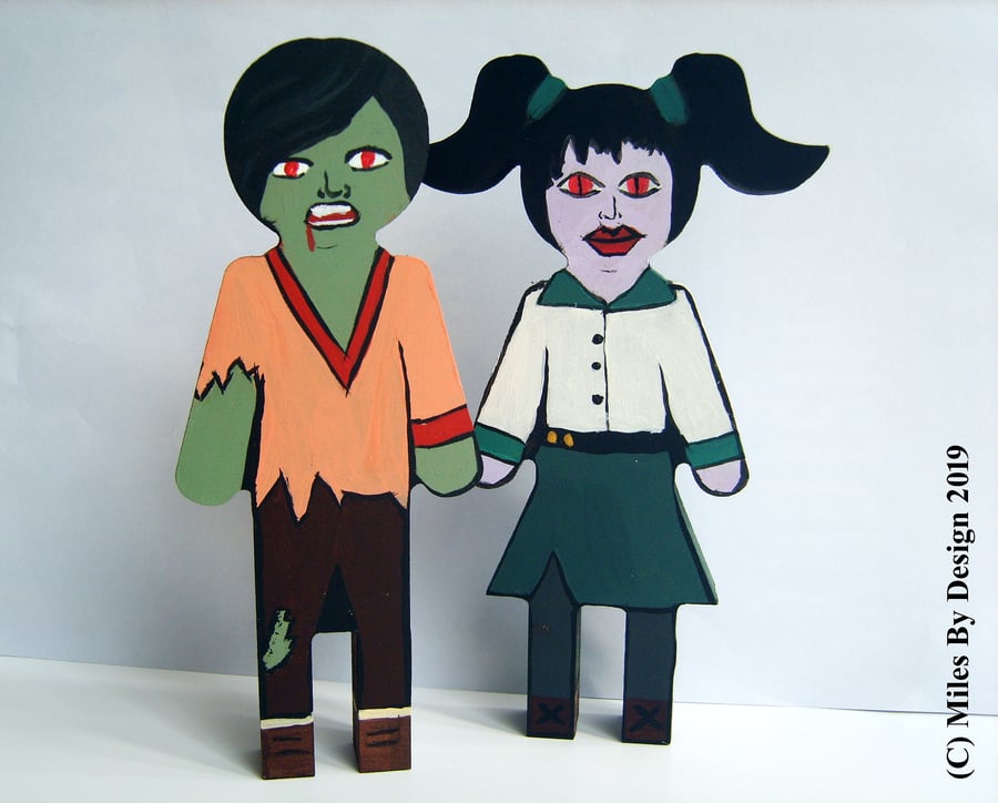 Hand-painted Demonic Themed MDF Figures