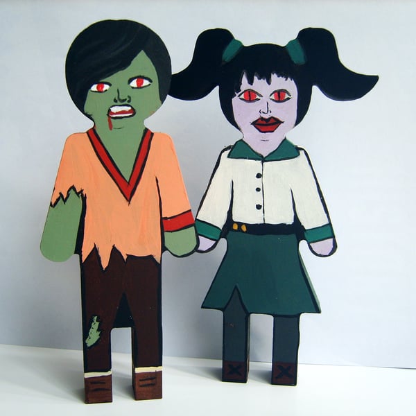 Hand-painted Demonic Themed MDF Figures