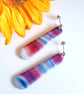 Winter Berry Long Polymer Clay Dangle Earrings - Image 3