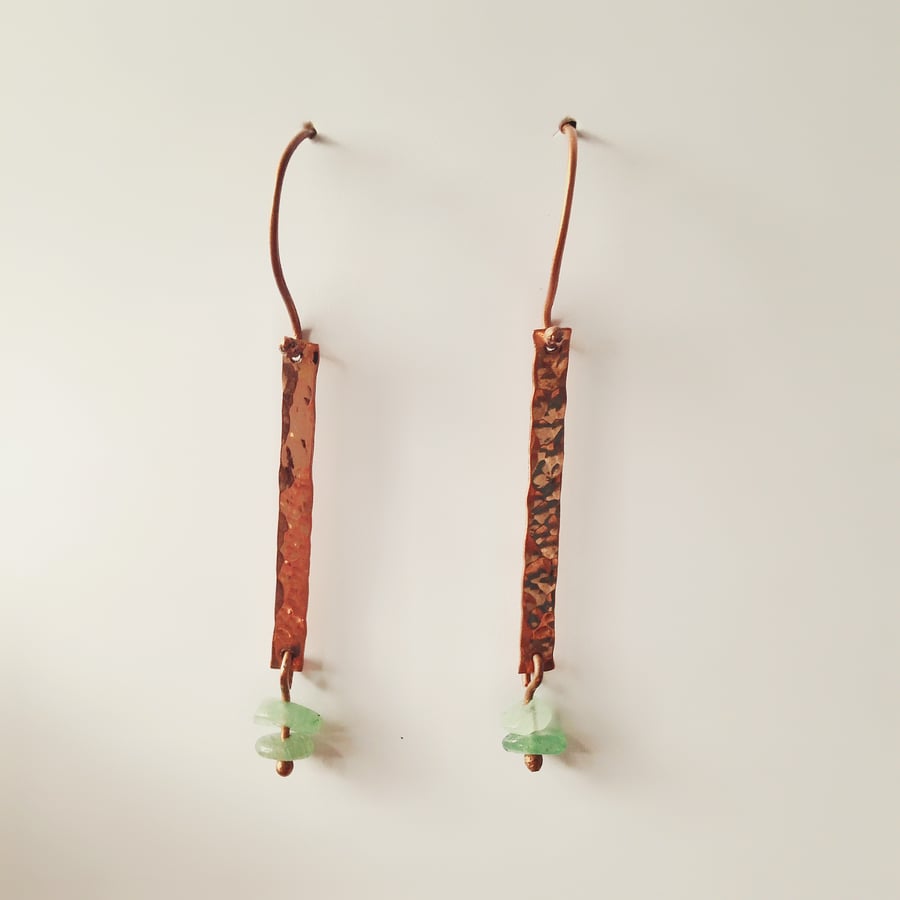 Green adventure earrings 