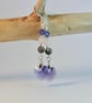 Purple Crystal Heart Earrings, Wedding, Anniversary, Birthday, Bridesmaid Gifts - Image 2