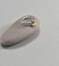 Hallmarked Yellow Gold Pebble Sterling Silver Stacking Ring - Image 2