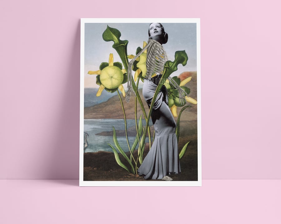 Joan - Old Hollywood Star Collage Print