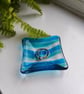 Fused Glass Trinket Dish 7cm square 