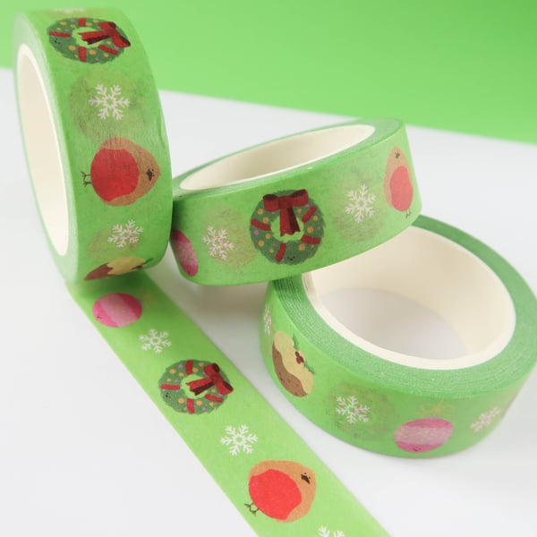 Cute Christmas washi tape - 10m