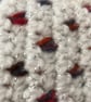 Crochet White and Red Headband In Aran Yarn (R767) - Image 7