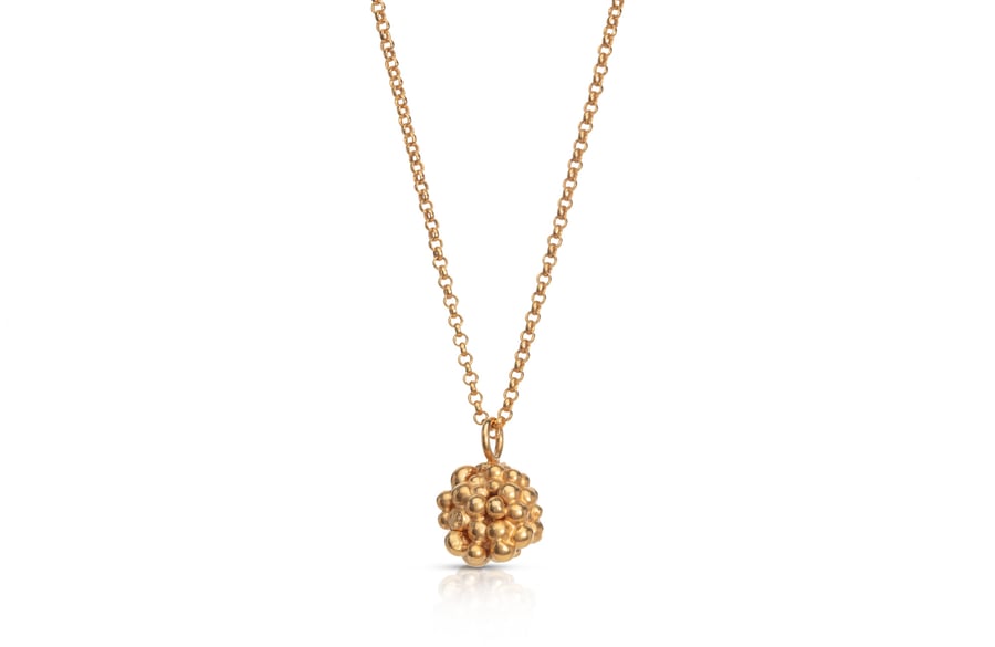  Gold-plated Granulation Ball Necklace