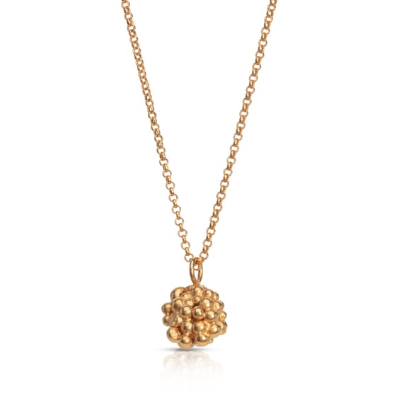  Gold-plated Granulation Ball Necklace