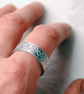 Pentacle Ring, adjustable aluminium Magic ring, Pentagram Ring, Pagan, Halloween - Image 5