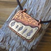 Copper and silver 'tender trees' pendant (large oblong) 