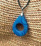 Blue and Turquoise Marbled Glasses Holder Necklace - Image 6